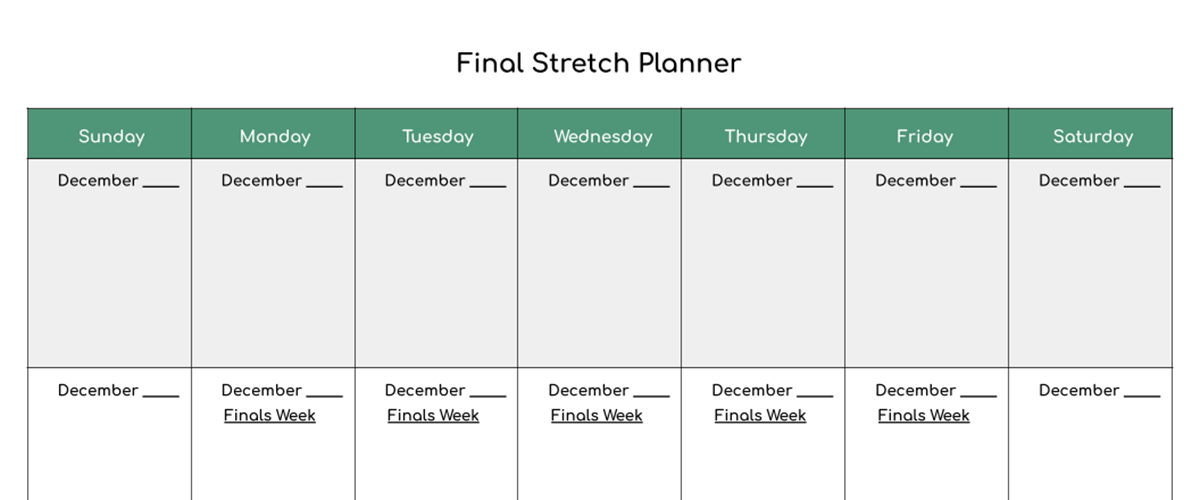 Final Stretch Planner Preview